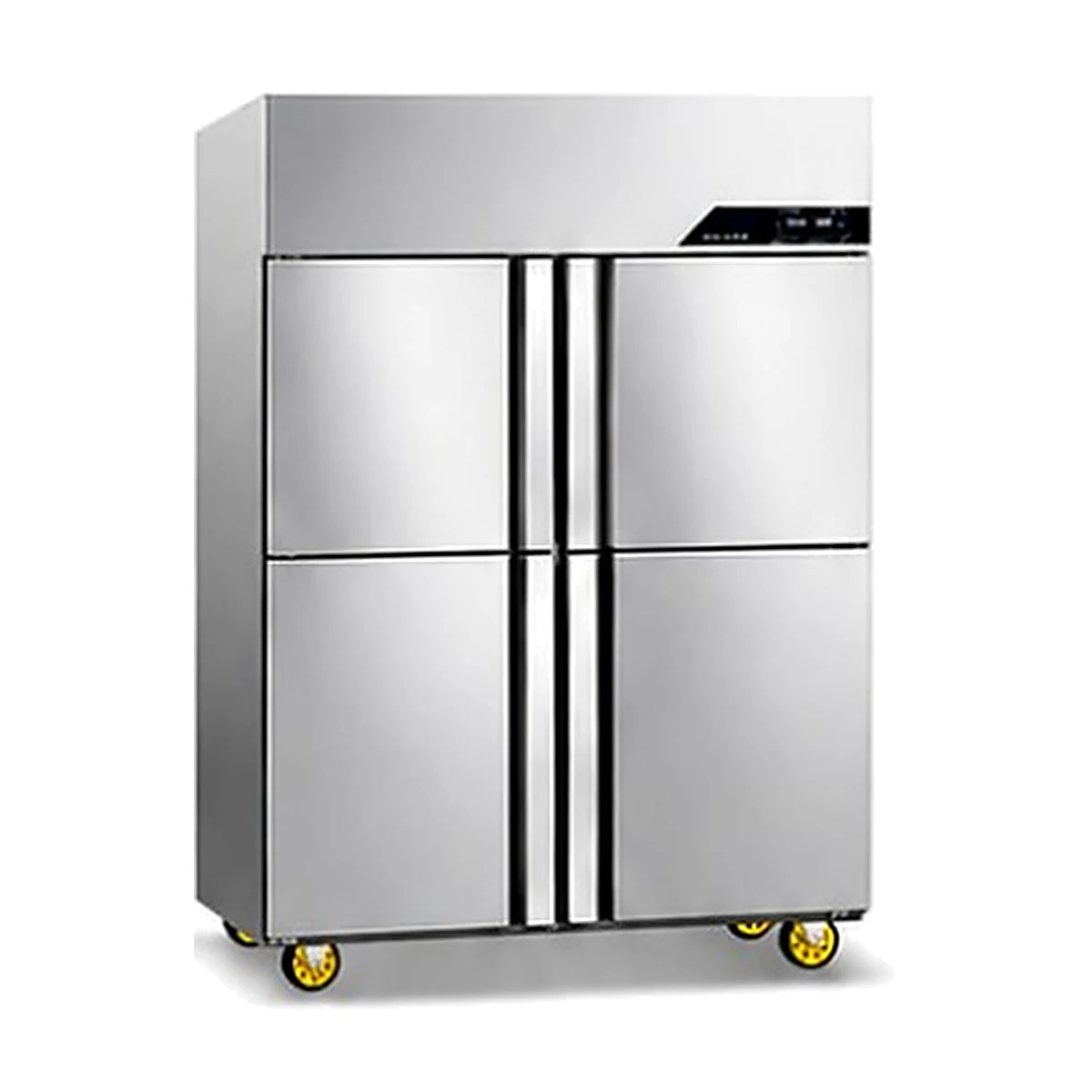 Four-door stainless steel cabinet pictured in the latest CLD catalog, page 13